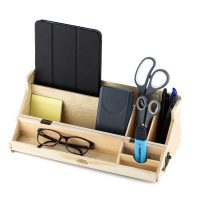 Houten Wijnkist – Omgetoverd tot Stijlvolle Bureau Organizer