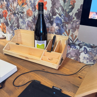 Houten Wijnkist – Omgetoverd tot Stijlvolle Bureau Organizer