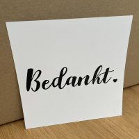 Kaart met persoonlijke tekst